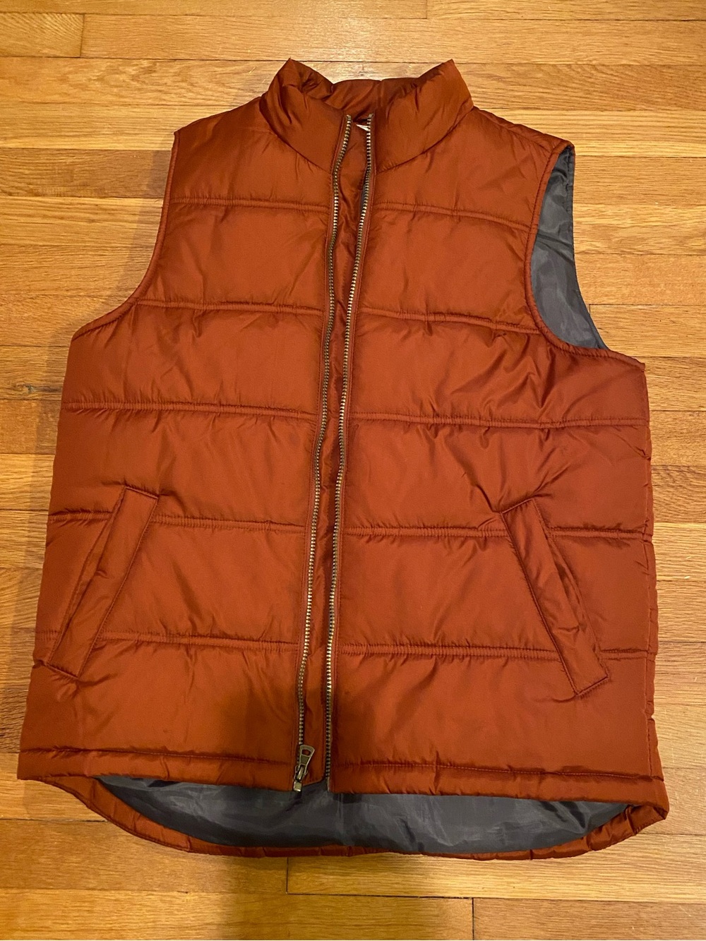 Weatherproof Men's Quilted Vest in Rust Orange